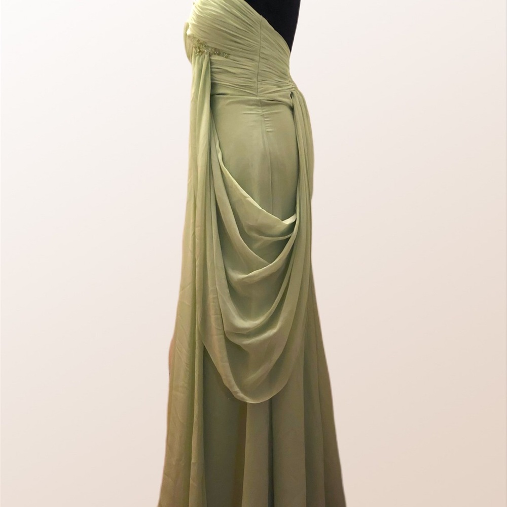 Mint green bridesmaid, prom, formal gown